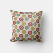 ヴィンテージのオーナメントおよびシカの休日の枕 クッション (正面)