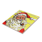 ヴィンテージのオールドスタイルの喫煙管のサンタの黄色いタイル タイル (側面)