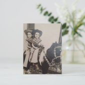 ヴィンテージのカウガール少女 ポニーに乗った少女のポストカード ポストカード (スタンド正面)