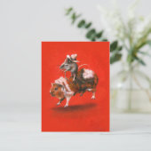 ヴィンテージのカウボーイのマウスの乗馬のモルモットの郵便はがき 案内ポストカード (スタンド正面)