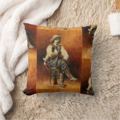 ヴィンテージのカウボーイの正方形の投球のクッション クッション (ブランケット)