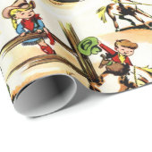 ヴィンテージのカウボーイ及び女性のカーボーイのギフト用包装紙の包装紙 ラッピングペーパー (ロールコーナー)