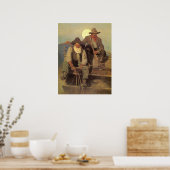 ヴィンテージのカウボーイ、NC Wyethによる支払ステージ ポスター (キッチン)