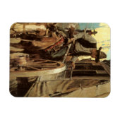 ヴィンテージのカウボーイ、NC Wyethによる見事な無法者 マグネット (横)