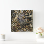 ヴィンテージのカエルとカエルbyエルンスト・ヘイケル スクエア壁時計 (ホーム)