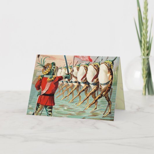 ヴィンテージのカエルのバースデー・カード カード (正面)