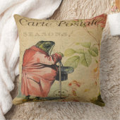 ヴィンテージのカエルの枕か献立表Postale クッション (ブランケット)