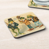 ヴィンテージのカエルの飲み物用コースター コースター (左側)