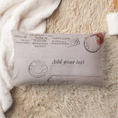 ヴィンテージのカスタマイズ可能な郵便はがきのデザイン ランバークッション (ブランケット)