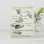 ヴィンテージのカスタマイズ可能ハローウィンパーティ 招待状 (スタンド正面)