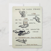 ヴィンテージのカスタマイズ可能ハローウィンパーティ 招待状 (正面)