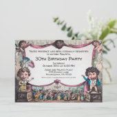ヴィンテージのカスタマイズ可能パーティの招待状 招待状 (スタンド正面)
