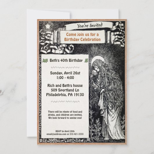ヴィンテージのカスタマイズ可能パーティの招待状 招待状 (正面)