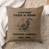 ヴィンテージのカスタムなバーラップの供給及び種の広告 クッション (ブランケット)