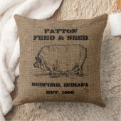 ヴィンテージのカスタムなバーラップの供給及び種の広告 クッション (ブランケット)