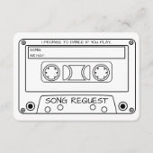 ヴィンテージのカセットテープの結婚式の歌の要求 エンクロージャーカード (正面)