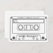 ヴィンテージのカセットテープの結婚式の歌の要求 エンクロージャーカード (正面/裏面)