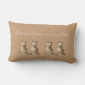 ヴィンテージのカチカチ猫の毛が私の上にある ランバークッション (裏面)