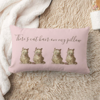 ヴィンテージのカチカチ猫の毛が私の上にある ランバークッション