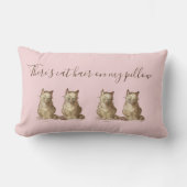 ヴィンテージのカチカチ猫の毛が私の上にある ランバークッション (正面)