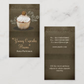 ヴィンテージのカップケーキの名刺 名刺 (正面/裏面)
