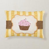 ヴィンテージのカップケーキの背景 アクセントクッション (裏面)