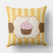 ヴィンテージのカップケーキの背景 クッション (裏面)