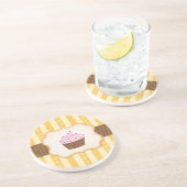 ヴィンテージのカップケーキの背景 コースター (側面)