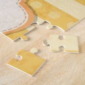 ヴィンテージのカップケーキの背景 ジグソーパズル (側面)