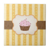 ヴィンテージのカップケーキの背景 タイル (正面)