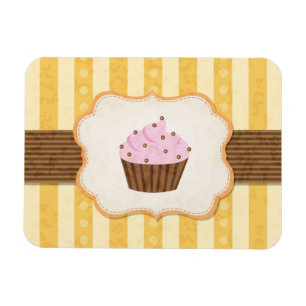ヴィンテージのカップケーキの背景 マグネット