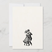 ヴィンテージのカップルがダンスを踊る 結婚記念日 招待状 (裏面)