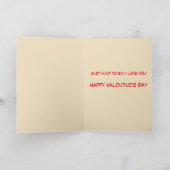 ヴィンテージのカップルのバレンタインデーカード シーズンカード (内部)