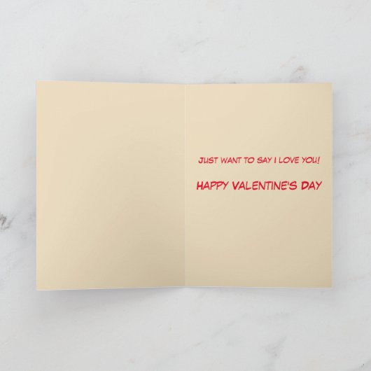 ヴィンテージのカップルのバレンタインデーカード シーズンカード (内部)