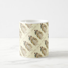 ヴィンテージのカップルのビクトリアンなクリスマスのマグ コーヒーマグカップ