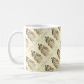 ヴィンテージのカップルのビクトリアンなクリスマスのマグ コーヒーマグカップ (左)