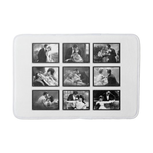 ヴィンテージのカップル白黒バスマット バスマット (正面)