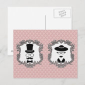 ヴィンテージのカップル ポストカード (正面/裏面)