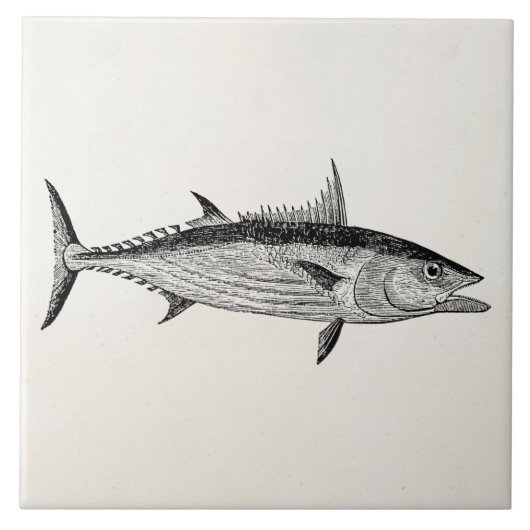 ヴィンテージのカツオの魚-水中競技はテンプレートを採取します タイル (正面)