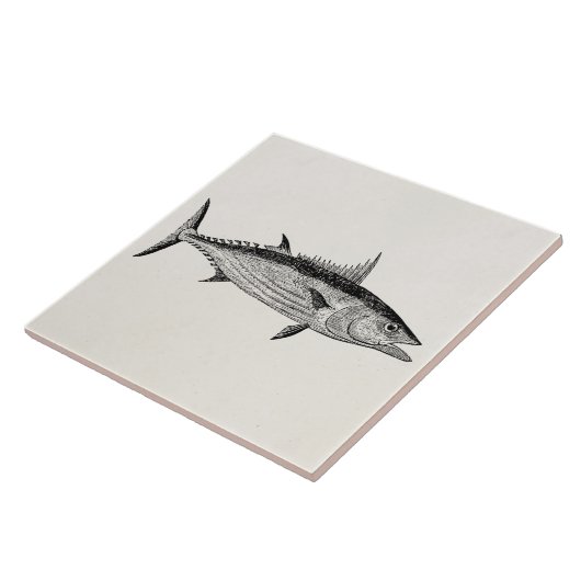 ヴィンテージのカツオの魚-水中競技はテンプレートを採取します タイル (側面)