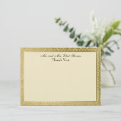 ヴィンテージのカトリック教の十字のパーソナライズ感謝していしています サンキューカード (スタンド正面)