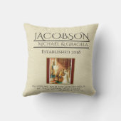 ヴィンテージのカトリック教の聖母マリアヨセフの花嫁の新郎 クッション (裏面)