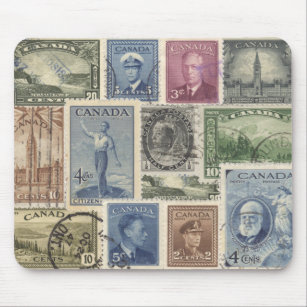 ヴィンテージのカナダの切手 マウスパッド