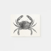ヴィンテージのカニのアンティークによってはパーソナライズなテンプレートが斜め飛行します ポストイット (正面)