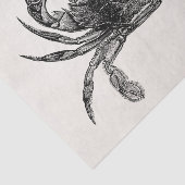 ヴィンテージのカニのアンティークによってはパーソナライズなテンプレートが斜め飛行します 薄葉紙 (詳細)