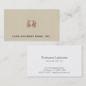 ヴィンテージのカニIllistration 名刺 (正面/裏面)