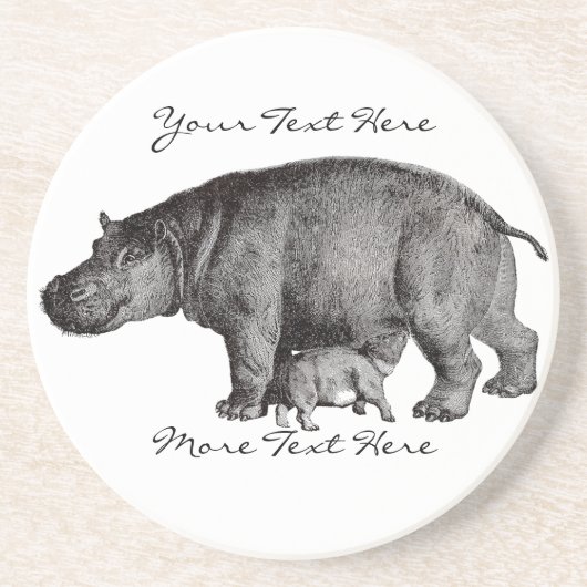 ヴィンテージのカバのコースター コースター (正面)