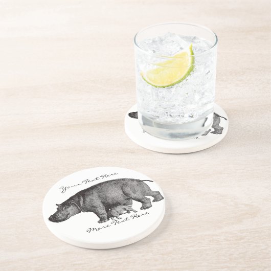 ヴィンテージのカバのコースター コースター (側面)