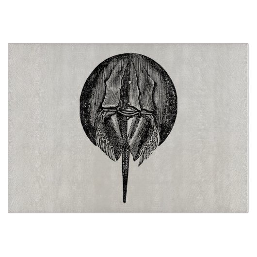 ヴィンテージのカブトガニのタラバガニテンプレート カッティングボード (正面)