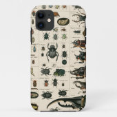 ヴィンテージのカブトムシのイラストレーション Case-Mate iPhoneケース (裏面)